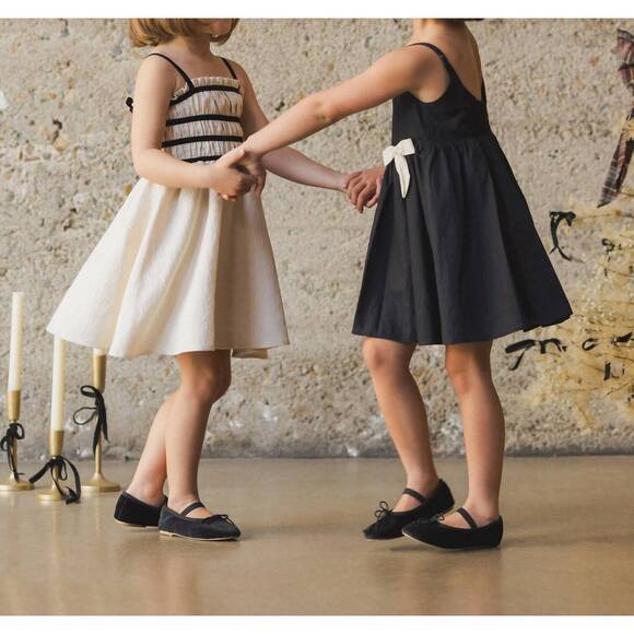 NEW NORALEE girl's annabelle dress in metallic ivory